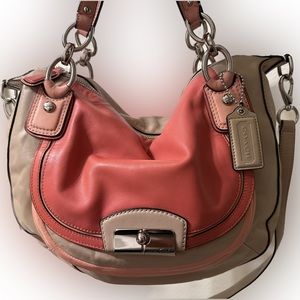 🩵Pre-loved Authentic COACH Kristin Spectator Leather around SatchelL1220-F22510